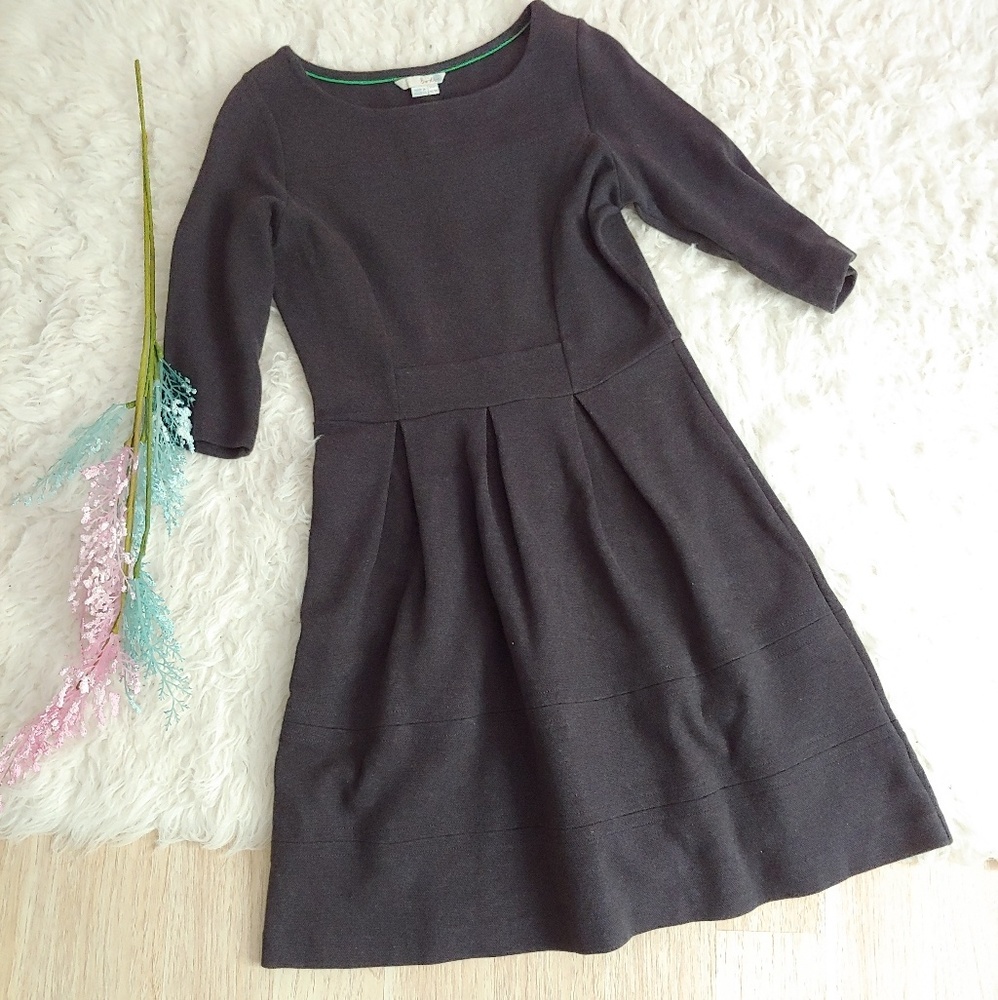 Boden Dark Grey Fit and Flare Dress